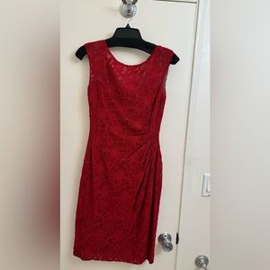 Lauren Ralph Lauren Red Lace Dress - Size 4